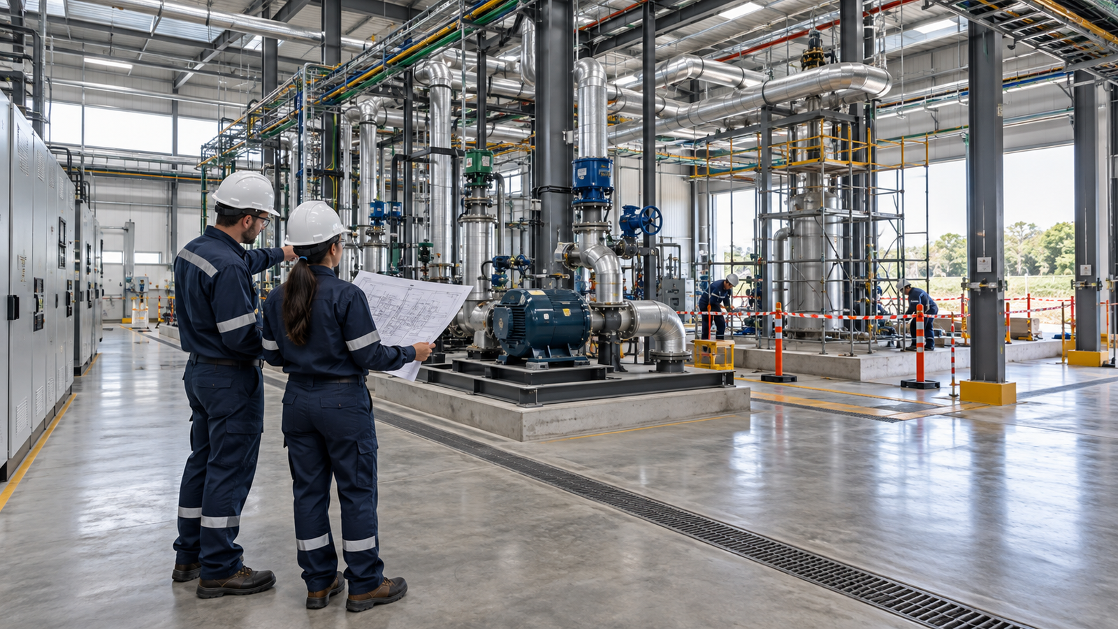Coordenação de projetos, equipamentos e instalações em empreendimento industrial EPC.